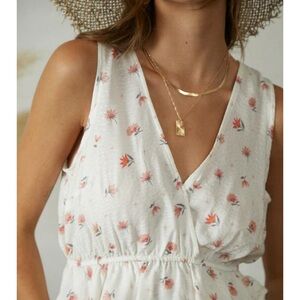 Sleeveless floral tank